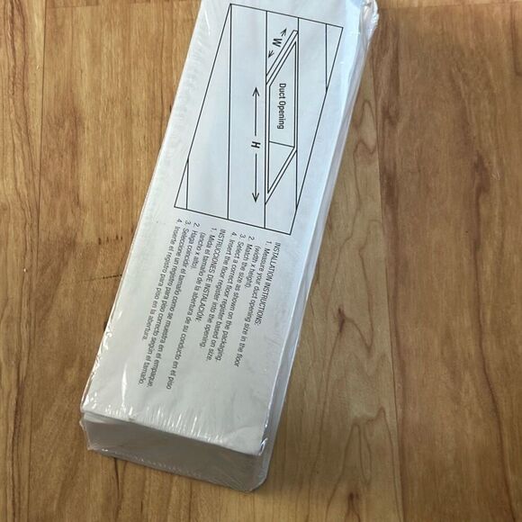 WHITE 2" X 10" METAL FLOOR AIR REGISTER RELIABILT 0066997 - Picture 3 of 3